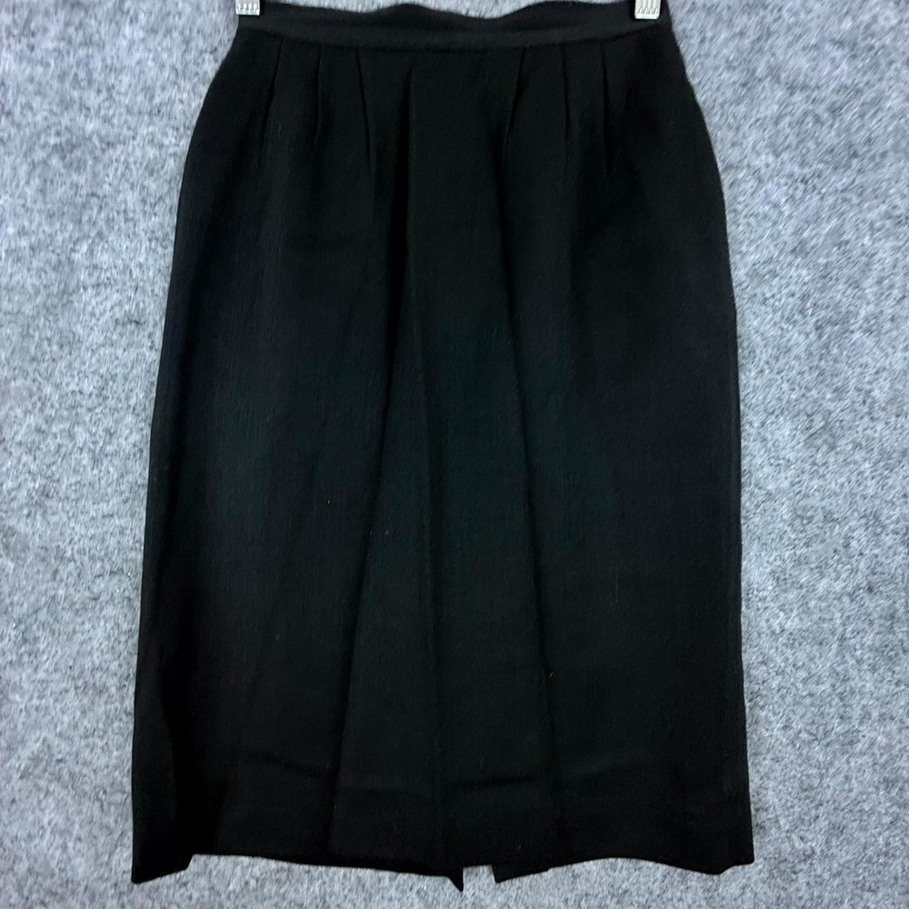 Liz‎ Claiborne Collection Pencil Skirt Women 2 Petite Black Wool Office Back Zip